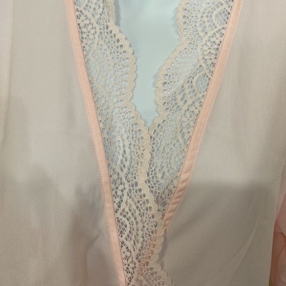 Inc International Concepts Lace Trim Short Robe-S - Picture 3 of 10